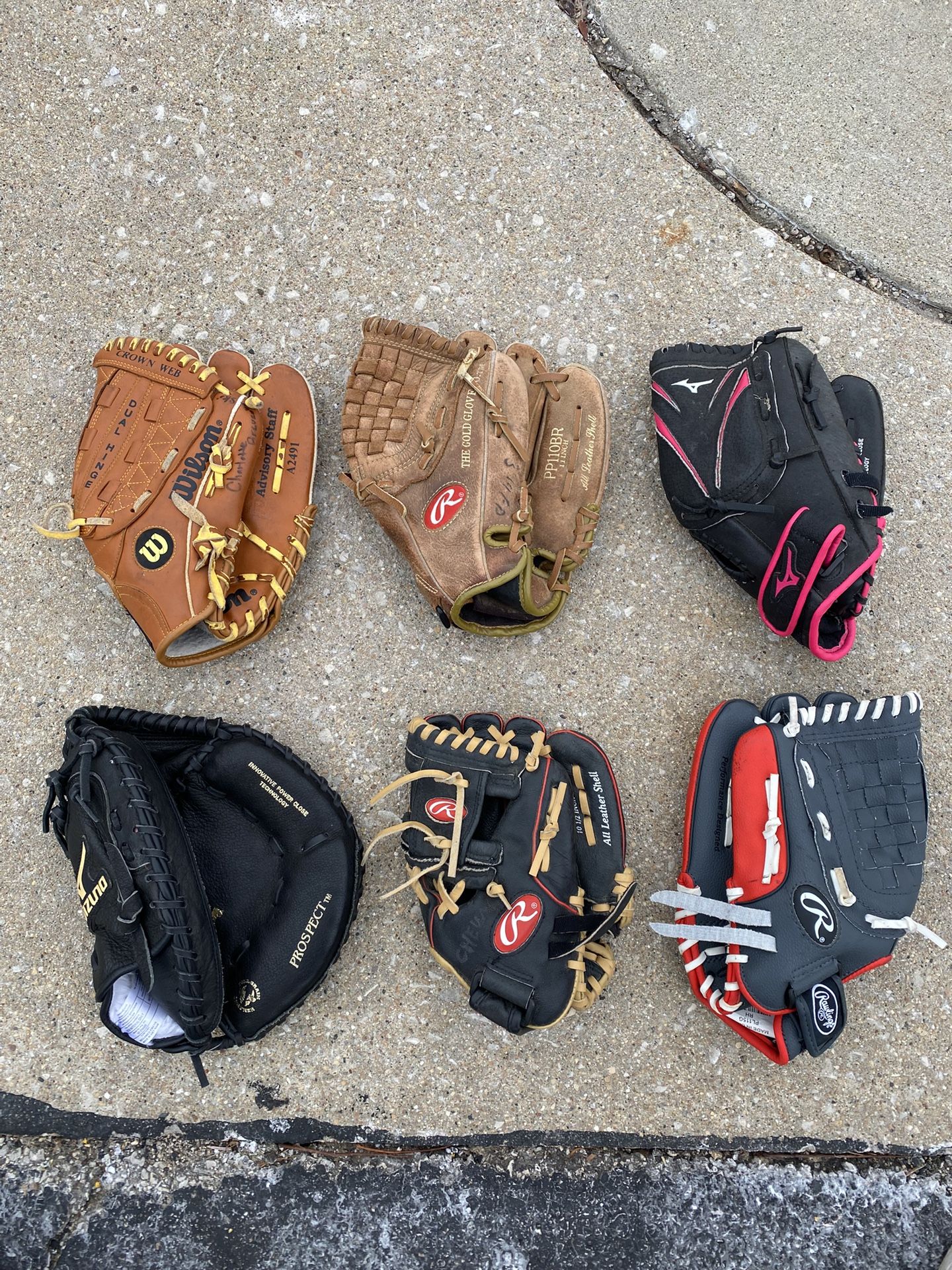 All Leather : Baseball Gloves $25 each