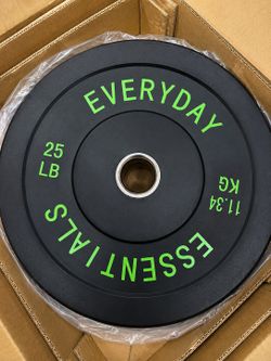 Brand New Rubber Coated Olympic Weight Plates – 100 lbs Total
