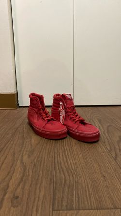 Red High Top Vans 9.5 Men