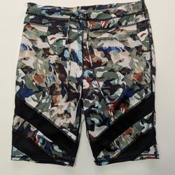 FP movement Reversible Daybreak Graphic Camo Bike Shorts, new without tags