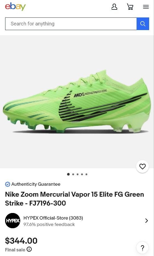 Nike Vapor 15 Elite Mercurial Dream Speed FG Low-Top Soccer Cleats