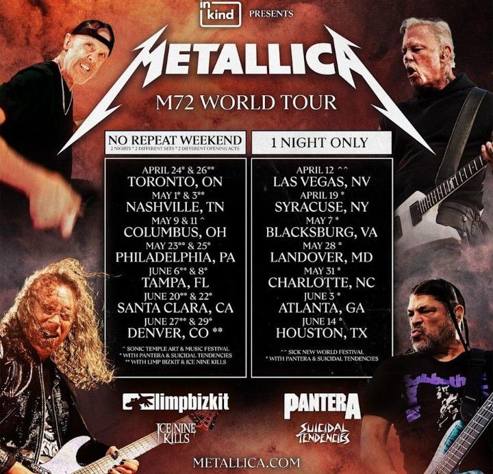 Metallica Tickets Saturday