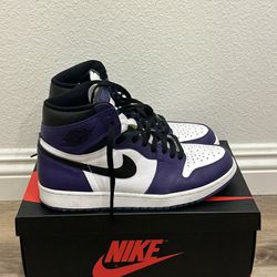 Jordan 1 Court Purple Size 9