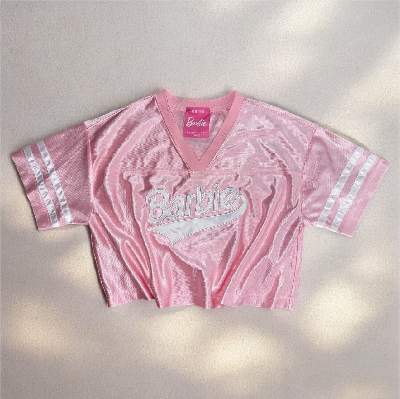 Forever21 Medium, this was an exclusive Limited edition Barbie cropped jersey