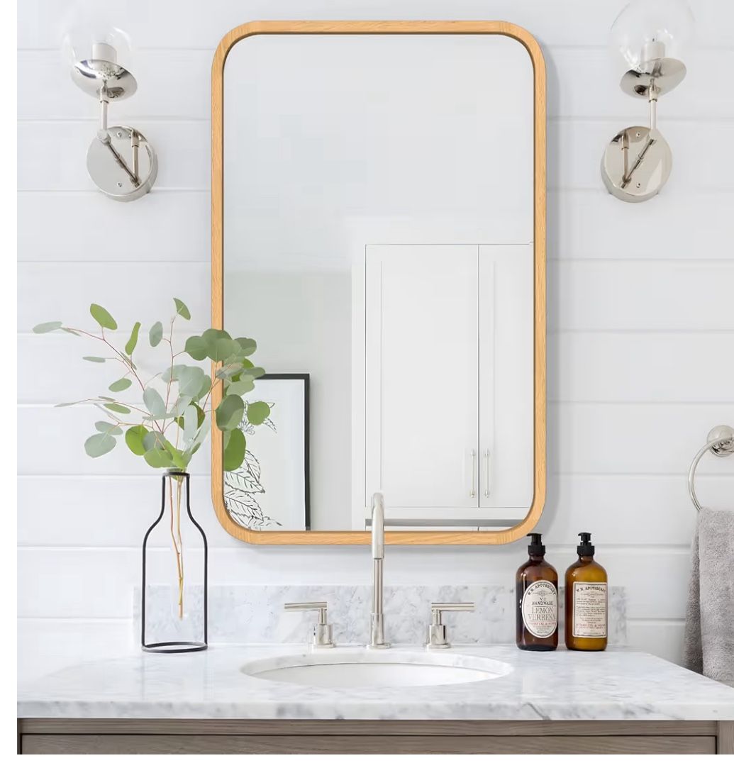 Rustic Wood Bathroom Mirror – Farmhouse Style