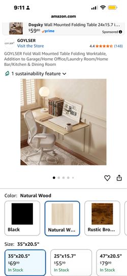 GOYLSER Wall Mounted Folding Table