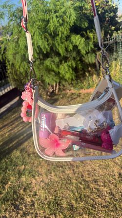Crossbody purse with makeup and accessories included