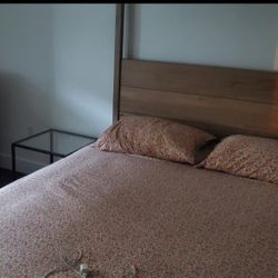 Ikea Yttervag 4 Post Queen Bed Brown Wood