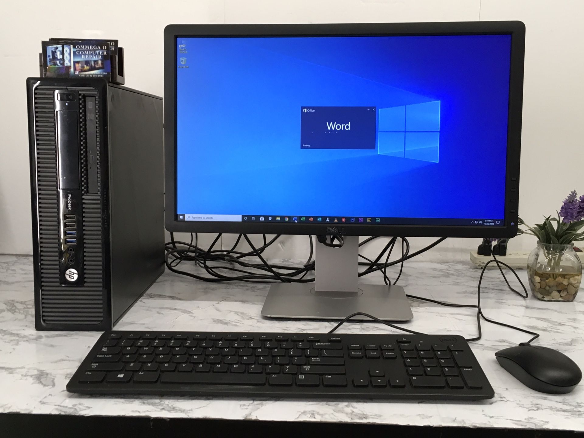 **HP ProDesk 400 Complete Windows 10 set up.** *Great for Office or Student.** Price $220 ** *Windows 10 Pro 64 bit Full Activate. *Intel Pentium G32