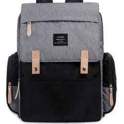 Land nappy / Diaper bag Grey & Black