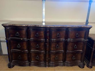 Two Piece Granite Top Dresser Set