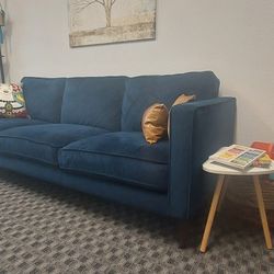 Blue Velvet Sofa