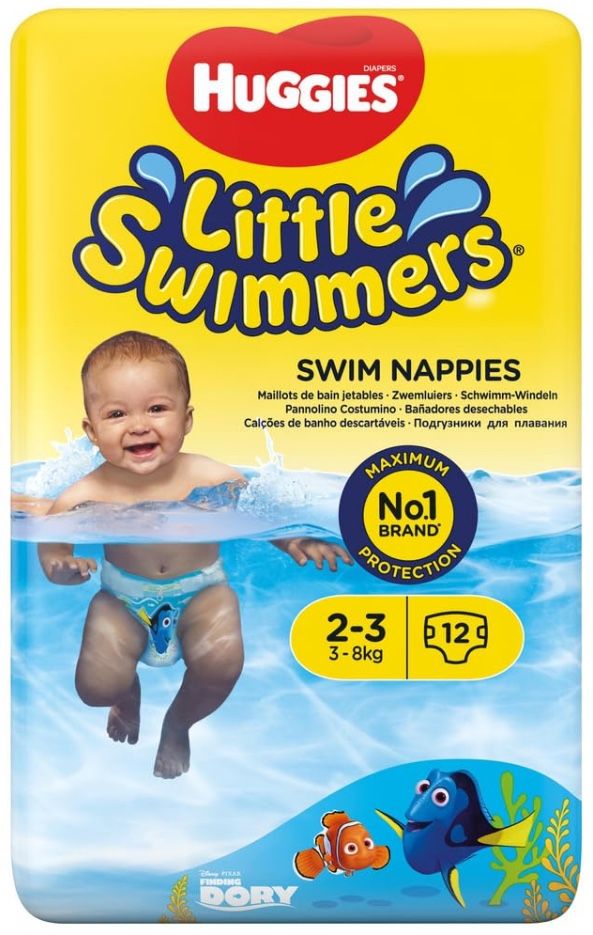 Huggies Little Swimmers Disposable Swim Diapers, X-Small (7lb-18lb.), 12-Count