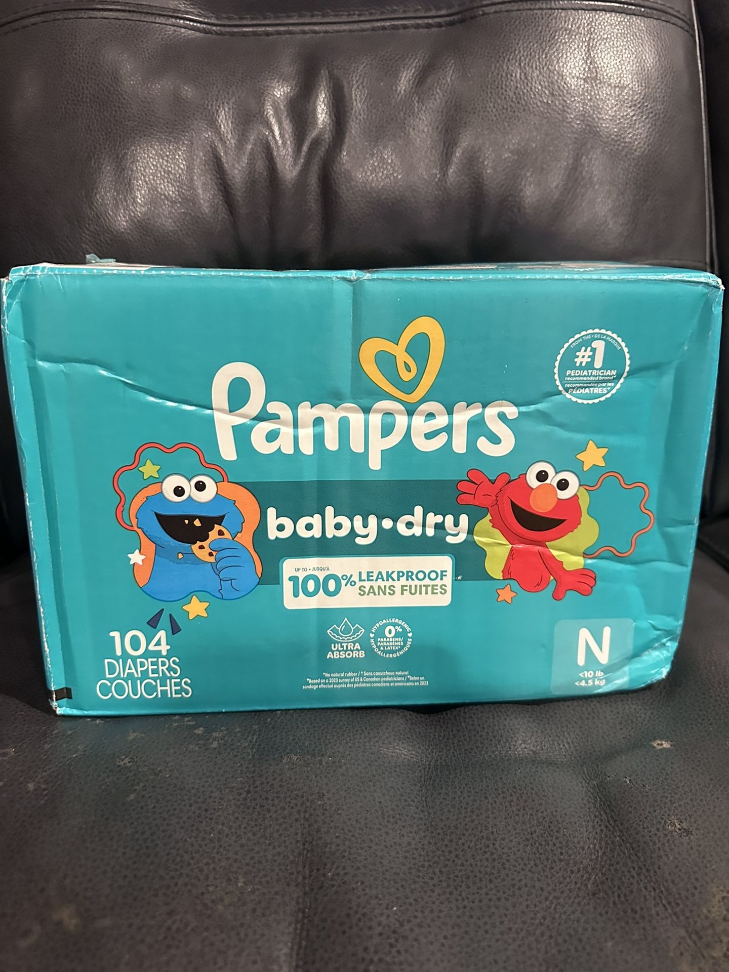 Pampers Newborn N Baby Dry Diapers 104 Total Diapers New Sealed