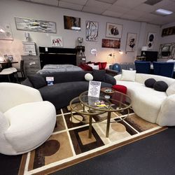 $5 Down Boucle Sofa Set 