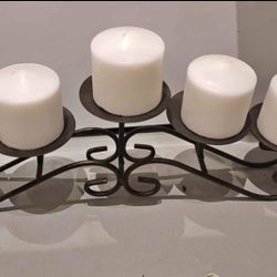 Metal Candle Holder 5 Candle Candelabra with 5 candles