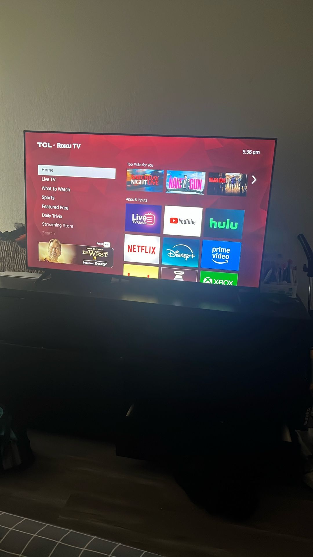 55”TCL ROKU TV