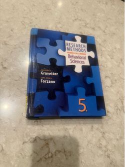 Research Methods For The Behavioral Sciences Frederick J Gravetter & Lori Ann B Forzano 5th Edition