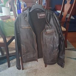 Jacket  Guess Lether  Brown  Zize  L
