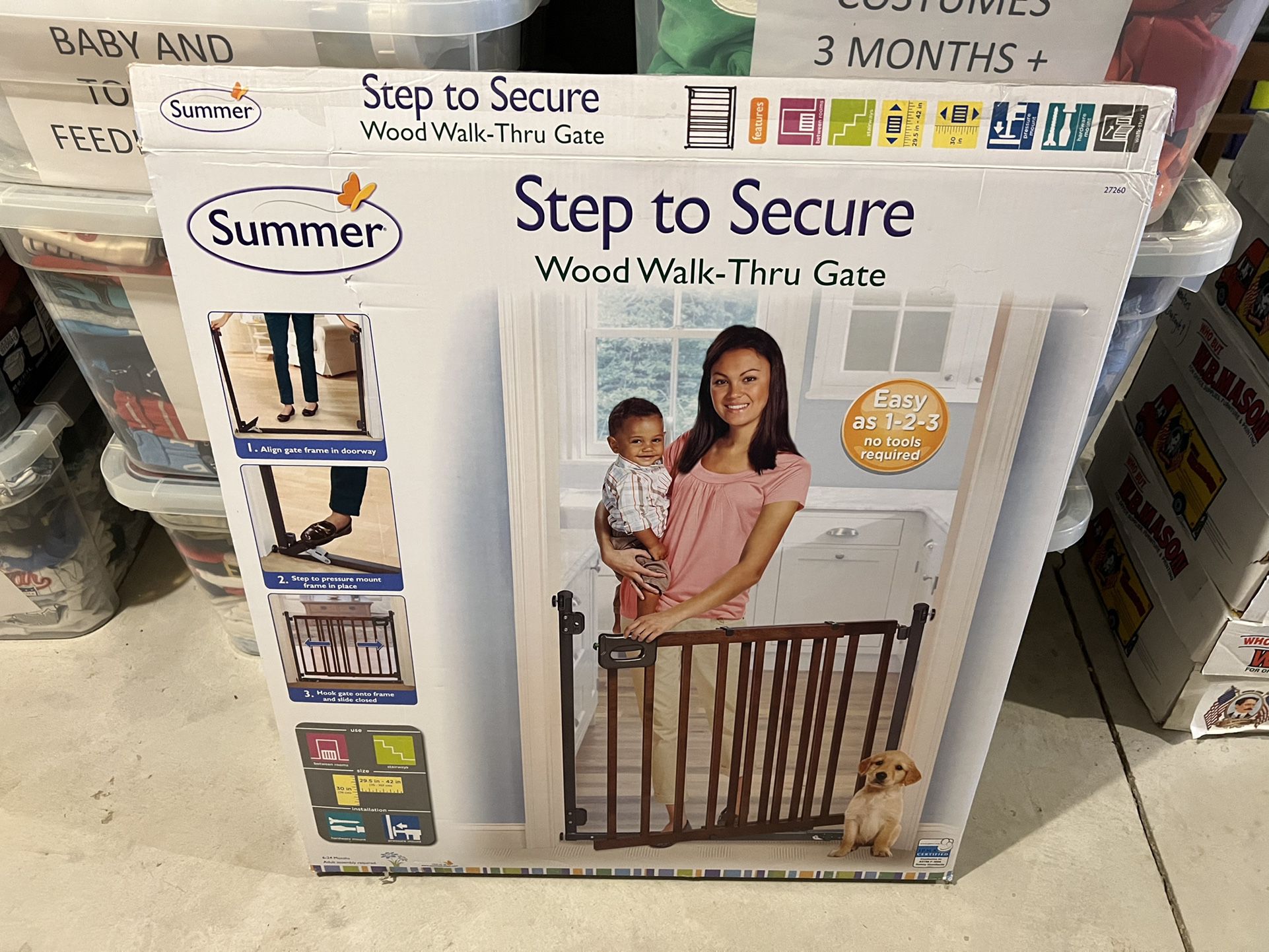 Summer Step-To-Secure Wood Gate (3 available)