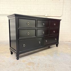 Delivery Is Available Black New classic dresser with 8 storage drawers $350 OBO!