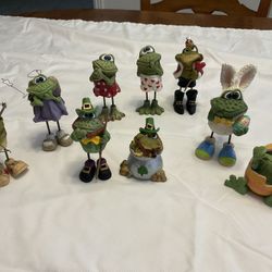 Russ Berrie Whimsical Frog Statues