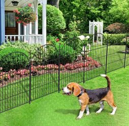 Garden Fencing 36 inch High, 22 Panels Dog Fence Outdoor for Yard, Rustproof Metal Wire Tall Garden Fences with Gate for Patio, Temporary Ground Stake
