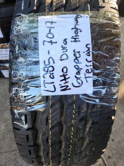***(1) ONE NITTO DURA GRAPPLER HIGHWAY LT285/70R17 LIKE NEW TIRE**