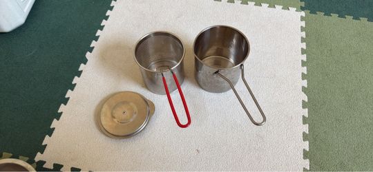 Stainless Steel Oil Strainer Pot with Mesh Basket