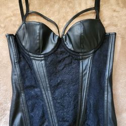 Womens Black Bodice Top