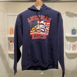 American Eagles USA Sweatshirt red white and blue Cozy Hooded Sweatshirt Hoodie