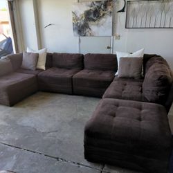 Costco 7 Piece Brown Modular Couch 