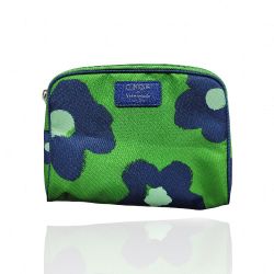 NWT Clinique x Kate Spade Navy & Green Floral Cosmetic Bag