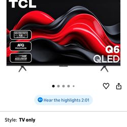 75” TCL QLED 4K Smart TV (2025 Model – Like New