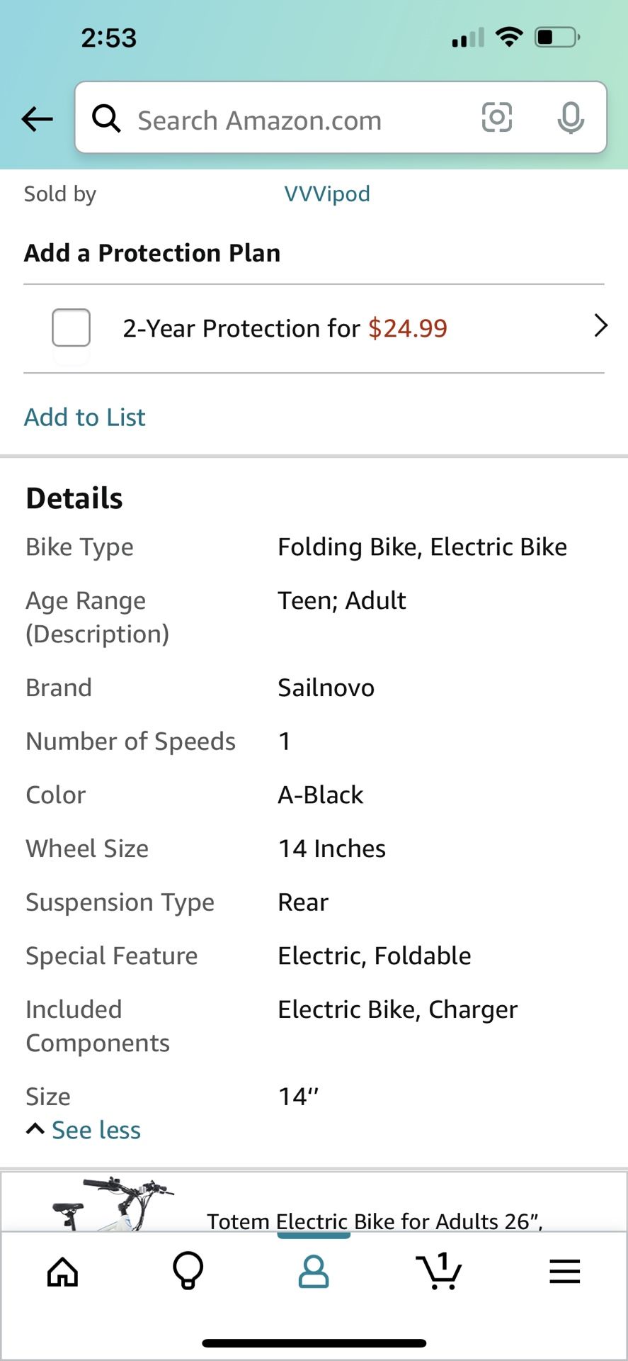 Sailnovo Electric Bike