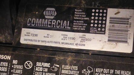 Napa heavy duty commercial battery
