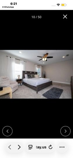 Illuminated King bed frame and matress