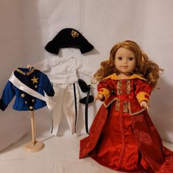 American Girl Doll Willie Wishers with Historical Outfits 