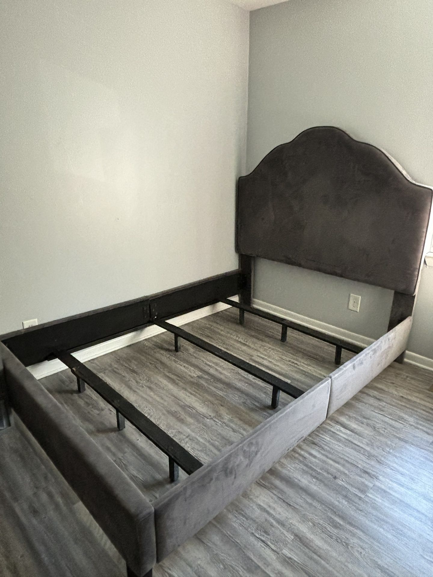 Grey Size Queen Bed Frame