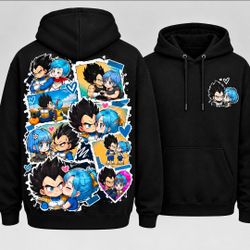 Vegeta & Bulma Anime Graphic Hoodie