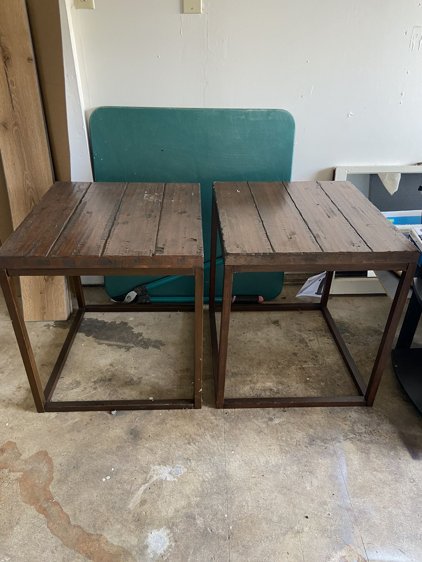 Rustic End Table Set