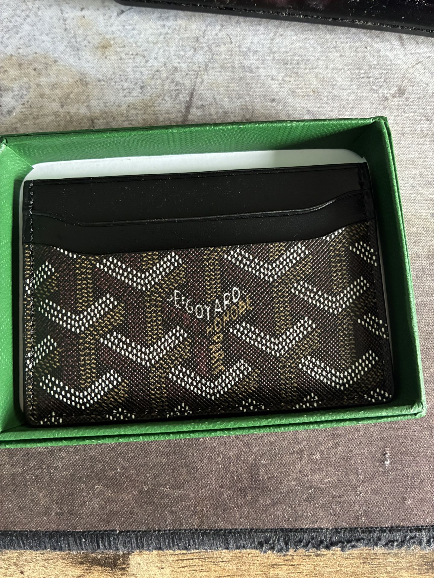 Goyard card holder black