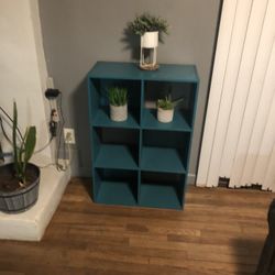 Bookshelf and picture frames