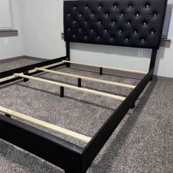 (NEW IN BOX) Black Bed Frame Full & Queen Size  👑
