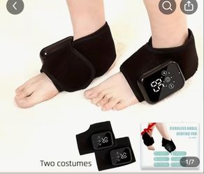 Cordless ankle heating pads / vibrating