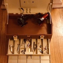 Set of (2) Vintage Fishing Tackle Boxes