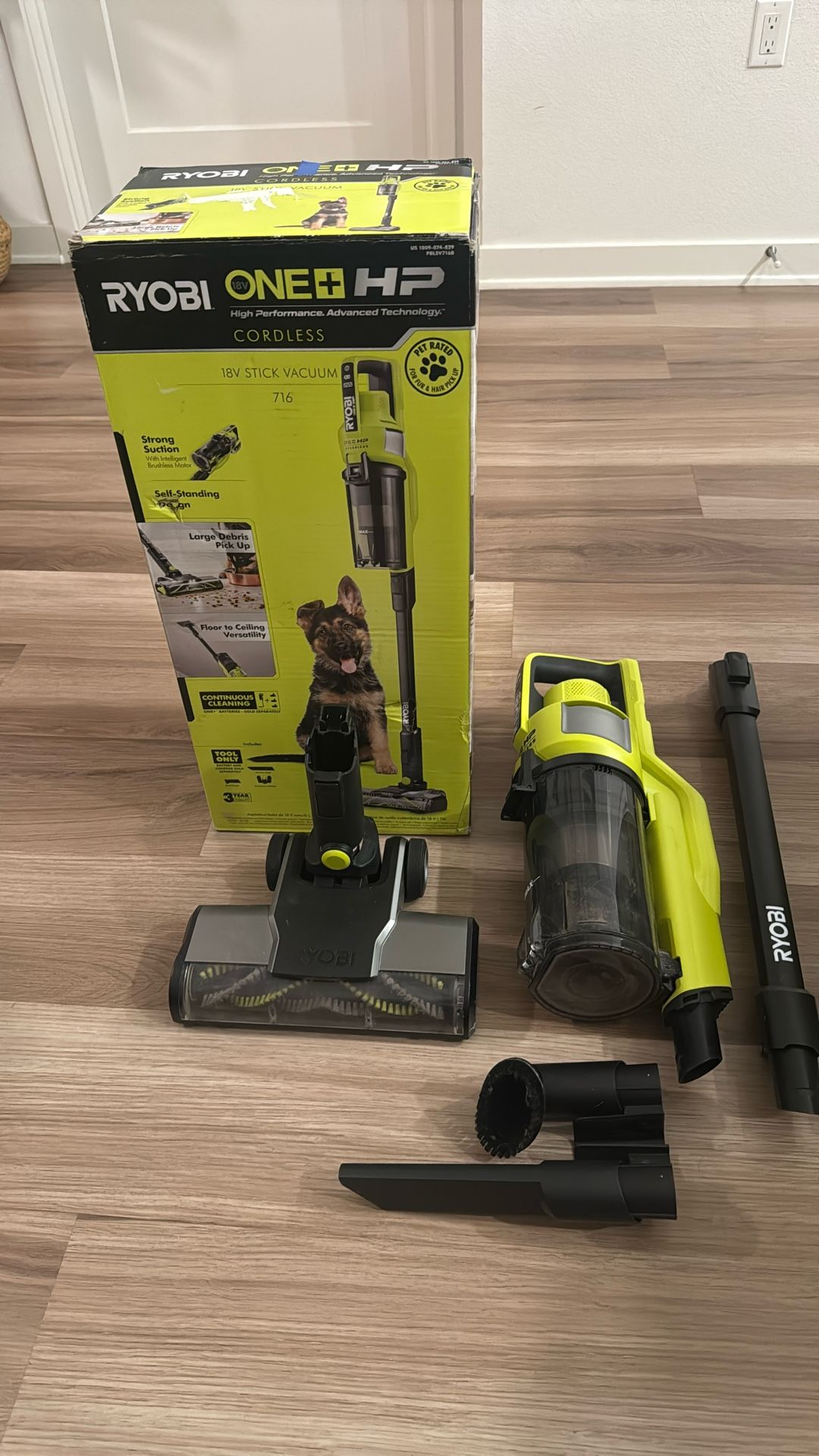 RYOBI ONE+ HP 18V Cordless Pet Stick Vacuum Cleaner (Tool Only)