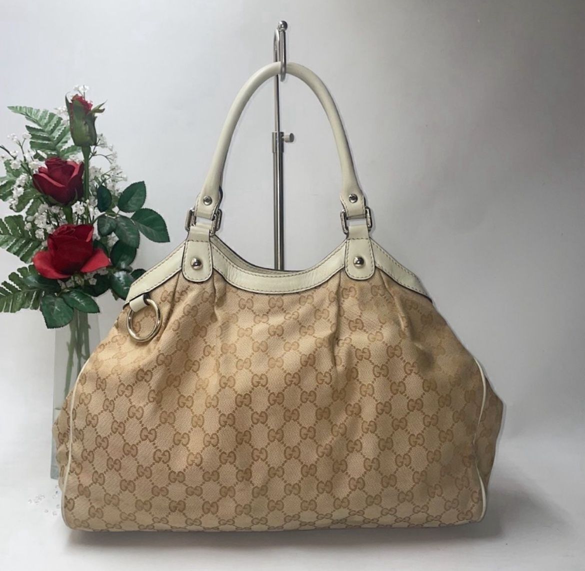 Authentic Gucci Sukey GG Logo Shoulder Bag