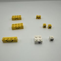 Lego Eyeballs And Smiley Faces Lot Of Eight Vintage