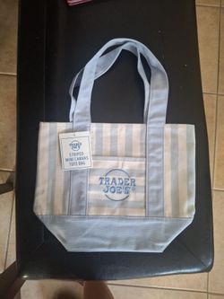 STRIPED MINI CANVAS TOTE